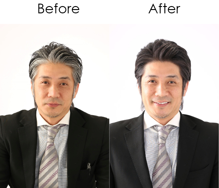 白髪染め結果